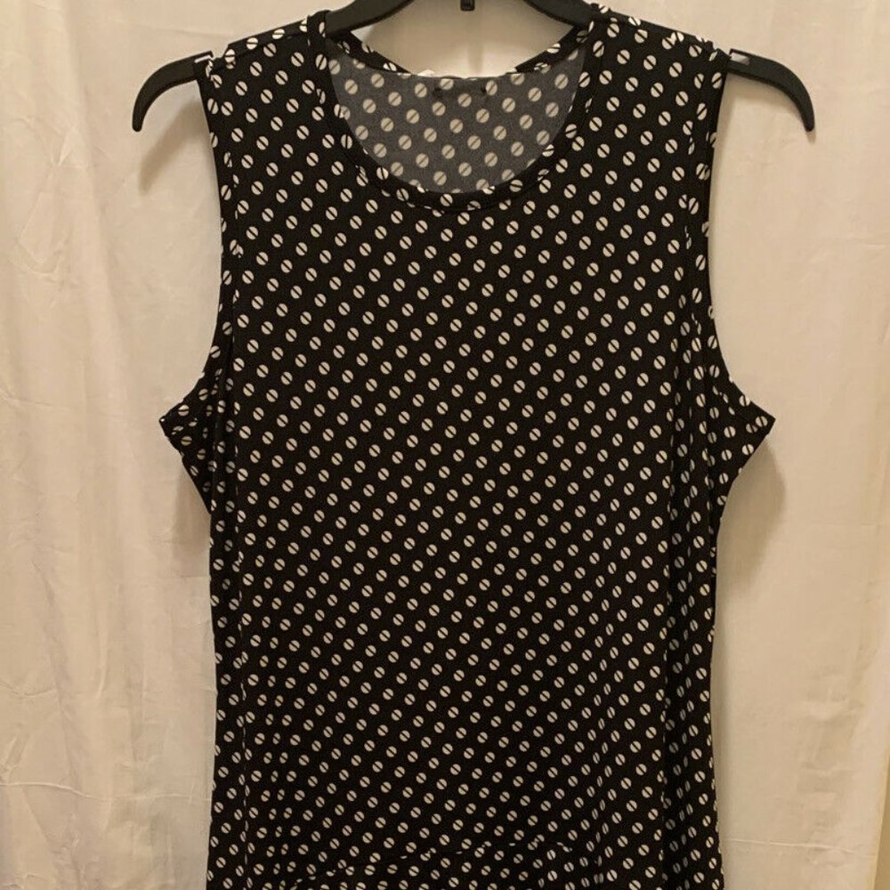 Michael Kors Sliced Dot Flounced Dress Sz 1X B17